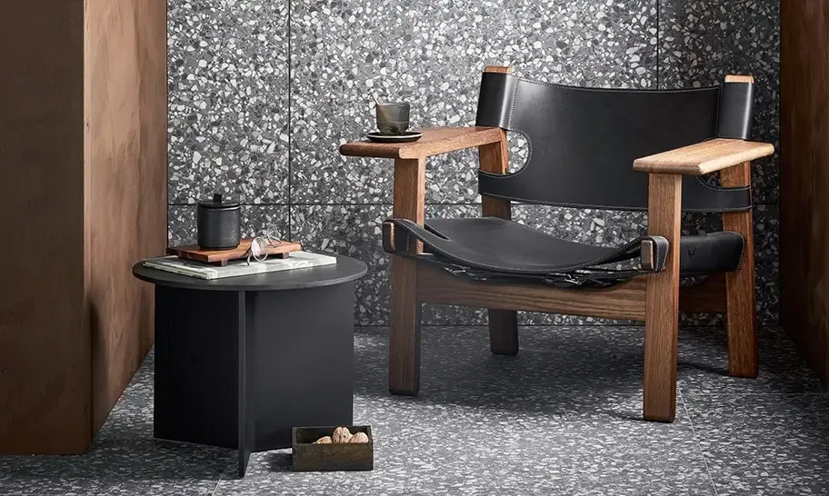Vtwonen Tegels Terrazzo vloertegel 90x90cm antraciet gerectificeerd Dagaanbieding