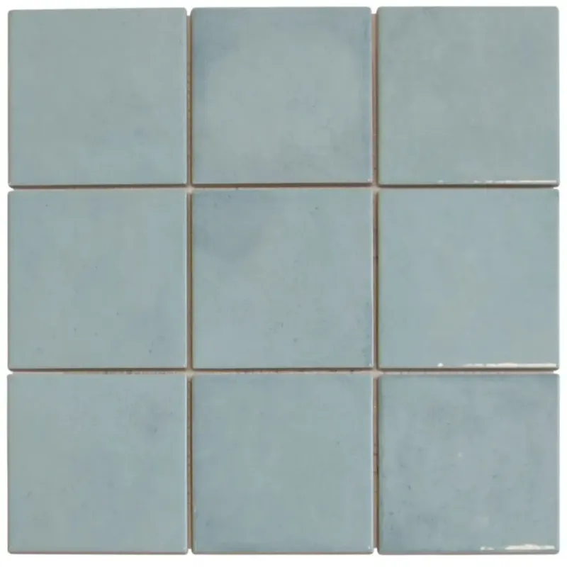 Tegelsample The Mosaic Factory Kasba mozaïek 10x10cm turquoise glans Direct Beschikbaar