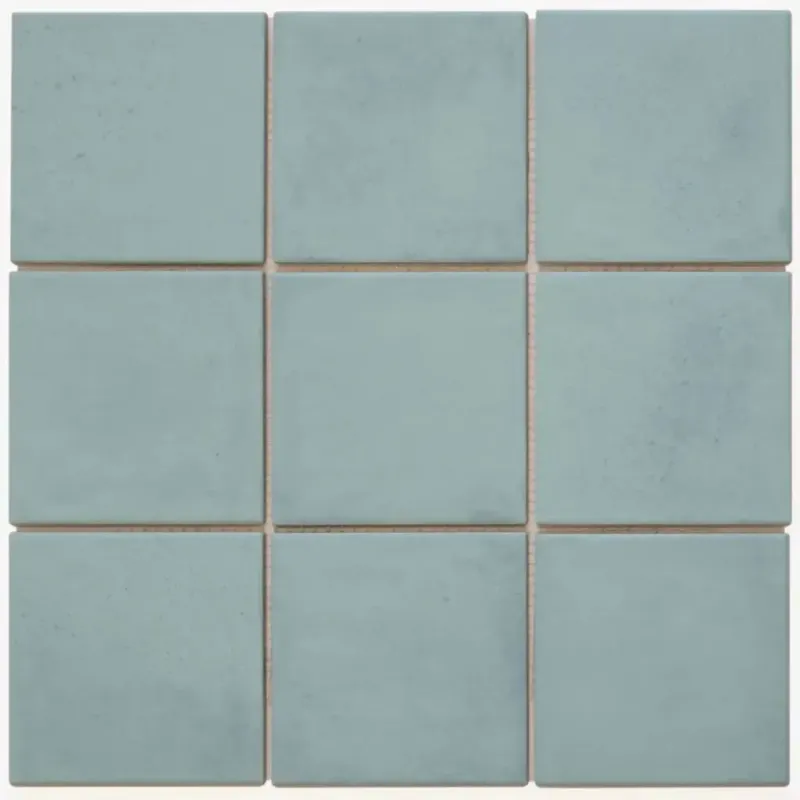 Tegelsample The Mosaic Factory Kasba mozaïek 10x10cm turquoise mat Hete Deal