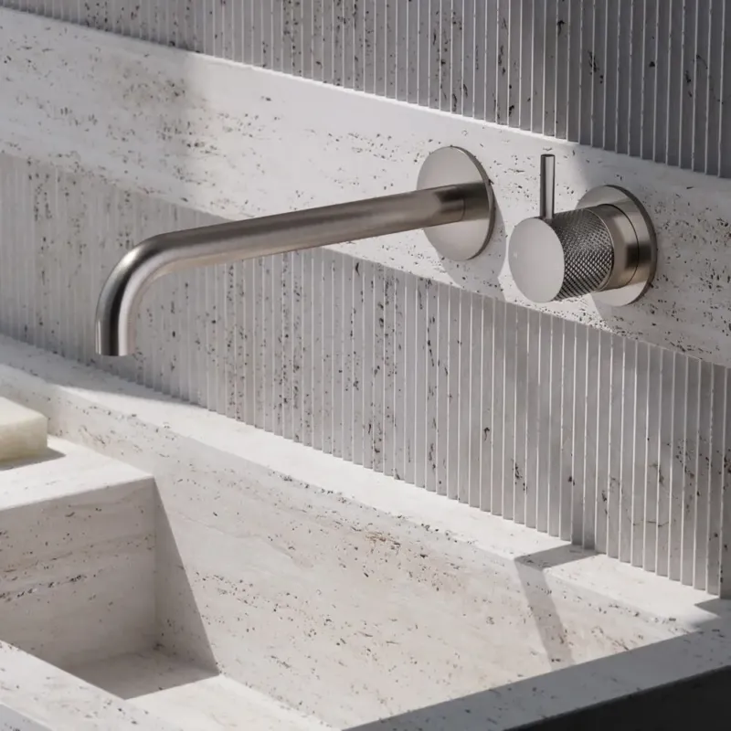 Hotbath Cobber X inbouw wastafelmengkraan 25cm geborsteld nikkel Flitsaanbieding