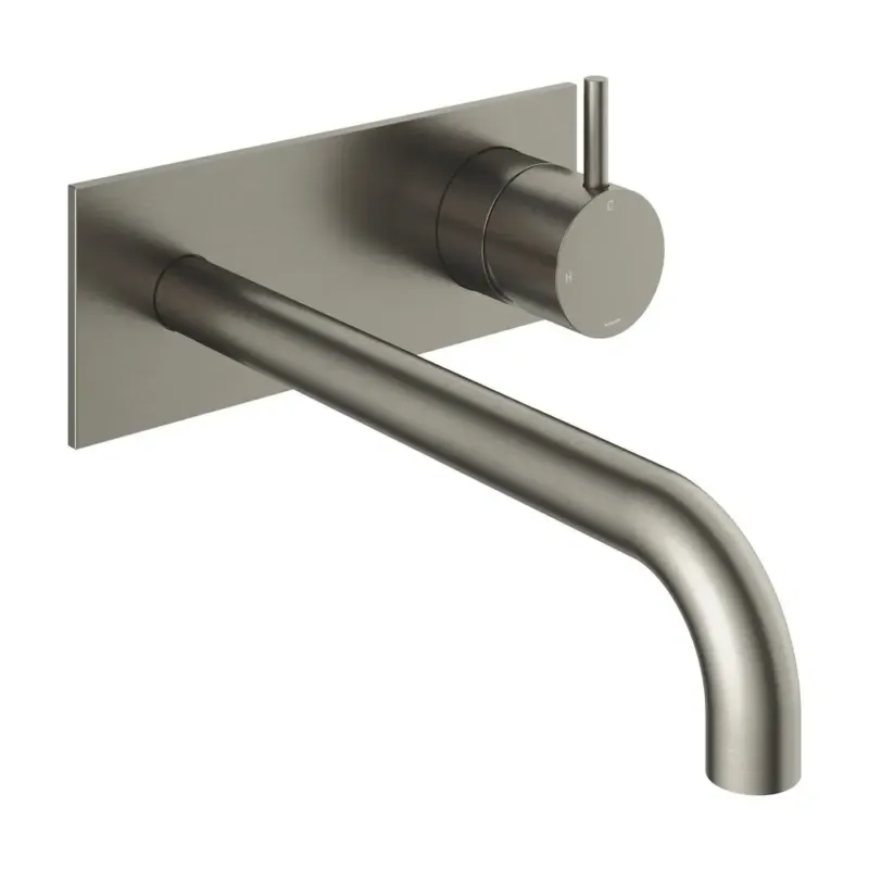 Bestel Nu Hotbath Cobber inbouw wastafelkraan 25cm met plaat geborsteld nikkel
