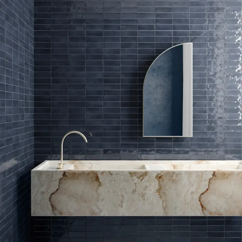 Op = Op Jabo Premium Koko wandtegel 15x5cm donkerblauw glans
