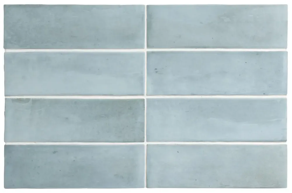 Flitsaanbieding Tegelsample Jabo Premium Koko wandtegel 15x5cm lichtblauw mat