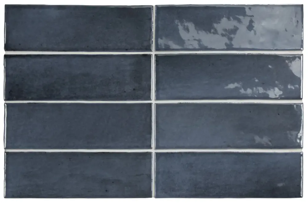 Tegelsample Jabo Premium Koko wandtegel 15x5cm donkerblauw glans Flitsaanbieding