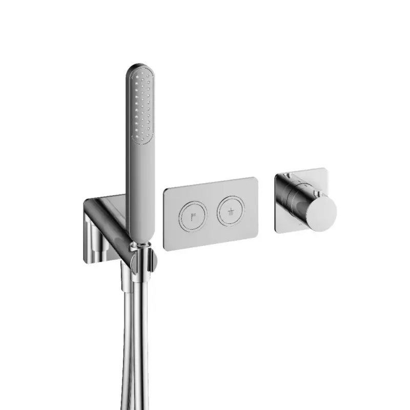 Beste Prijs Hotbath Gal PB7071 afbouwdeel thermostaat met 2 pushbuttons chroom