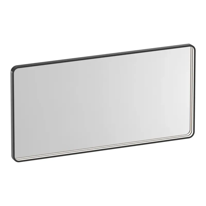 Brauer Sapphire rechthoekige spiegel met verlichting 120x60cm gunmetal Weekendaanbieding