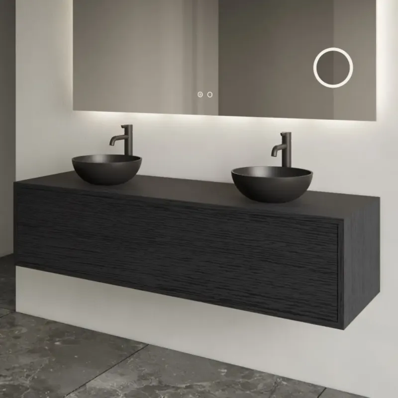 Aanbieding Gliss Design Joa badmeubel 120cm black veneer