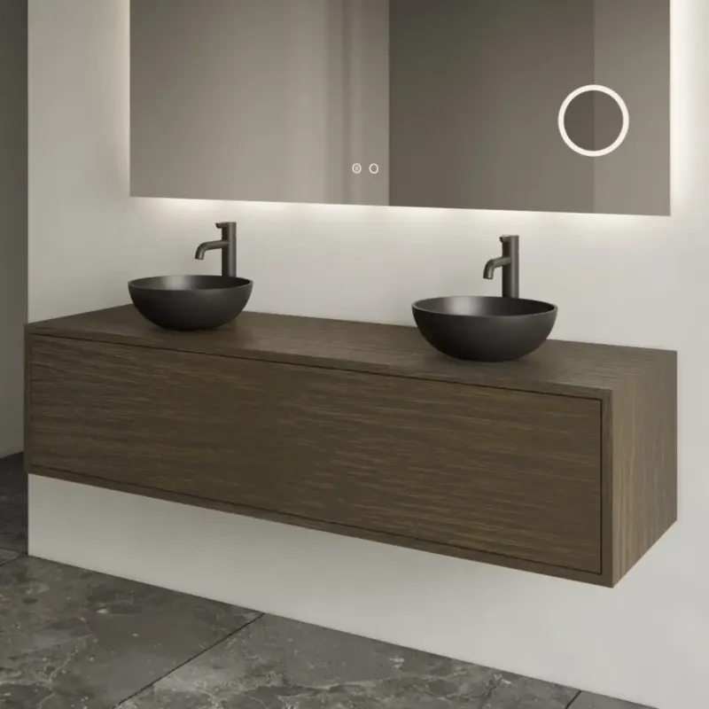 Rechtstreeks Van De Fabrikant Gliss Design Joa badmeubel 140cm charcoal
