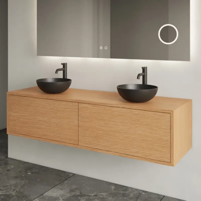 Express Levering Gliss Design Joa badmeubel met 2 lades 160cm pure