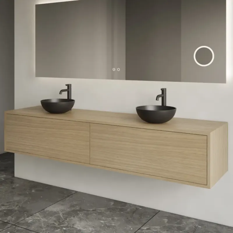 Gliss Design Joa badmeubel met 2 lades 180cm corn silk Korting