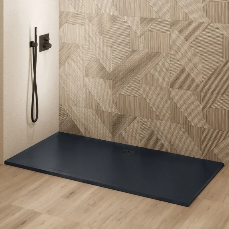 Gecertificeerd Saniclear Modo douchebak 180x90cm met stone finish zwart