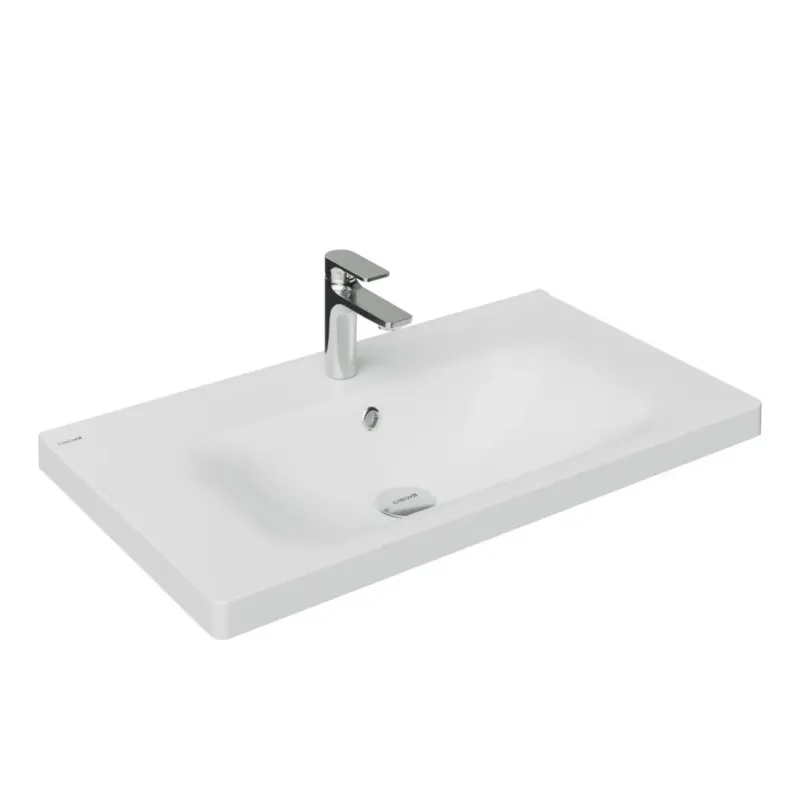 Gereduceerde Prijs SaniGoods Rangi wastafel 80cm wit
