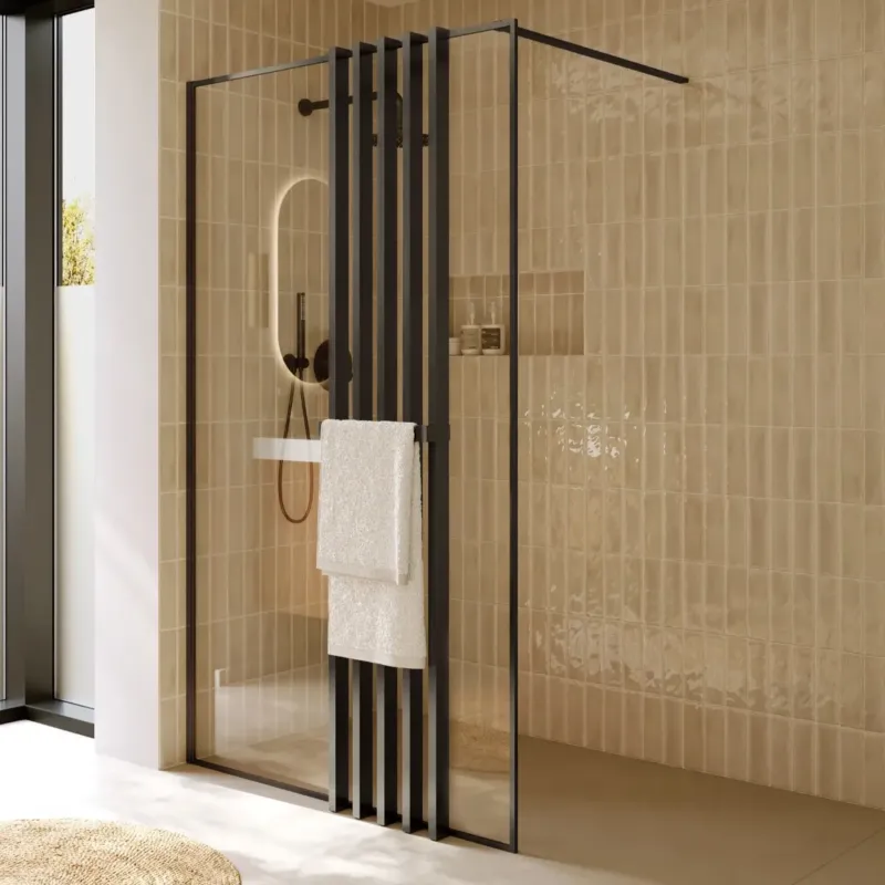 Bestseller Riho Define inloopdouche met decopaneel 120x200cm ijzer verouderd mat