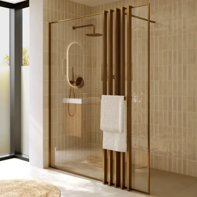 Riho Define inloopdouche met decopaneel 160x200cm koper mat Snelle Levering