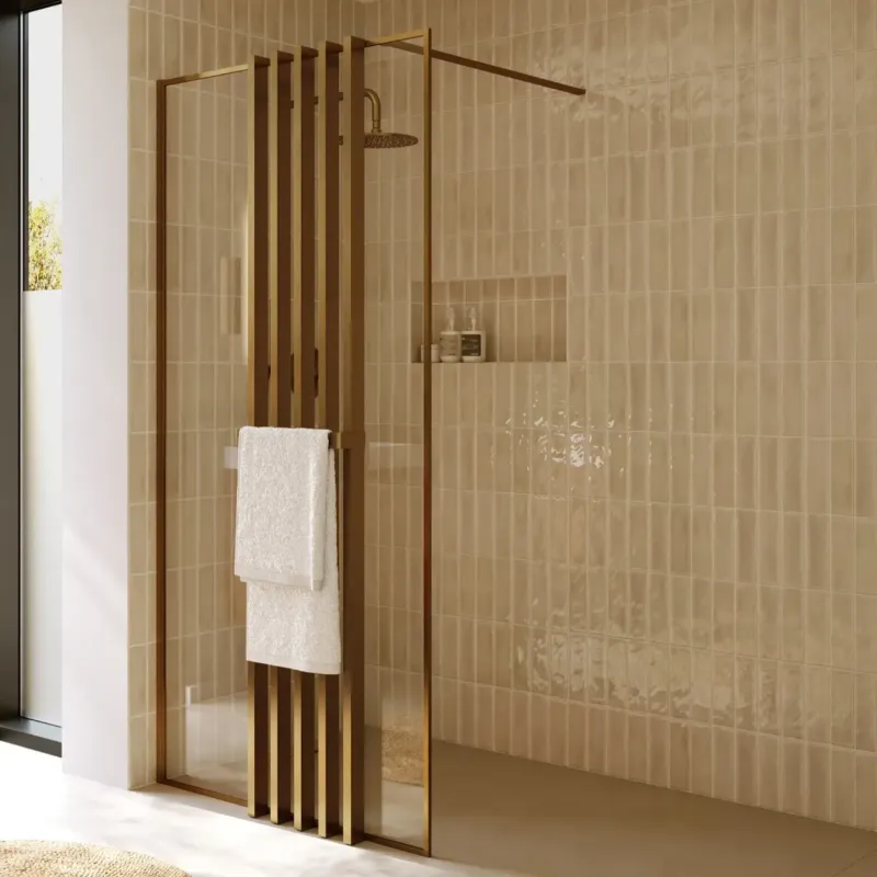 Riho Define inloopdouche met decopaneel 90x200cm koper mat Uitverkoop