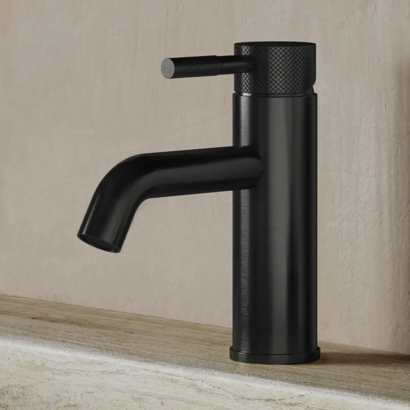 Saniclear Plus Curved wastafelkraan verouderd ijzer - gunmetal Express Levering