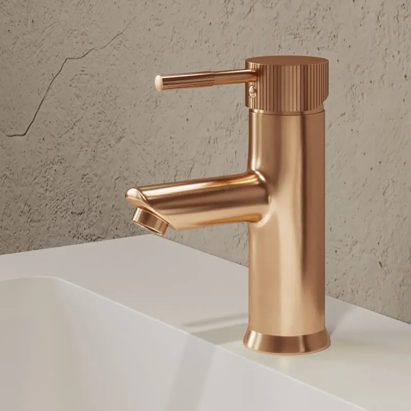 Gecertificeerd Saniclear Copper Stripes wastafelkraan geborsteld koper