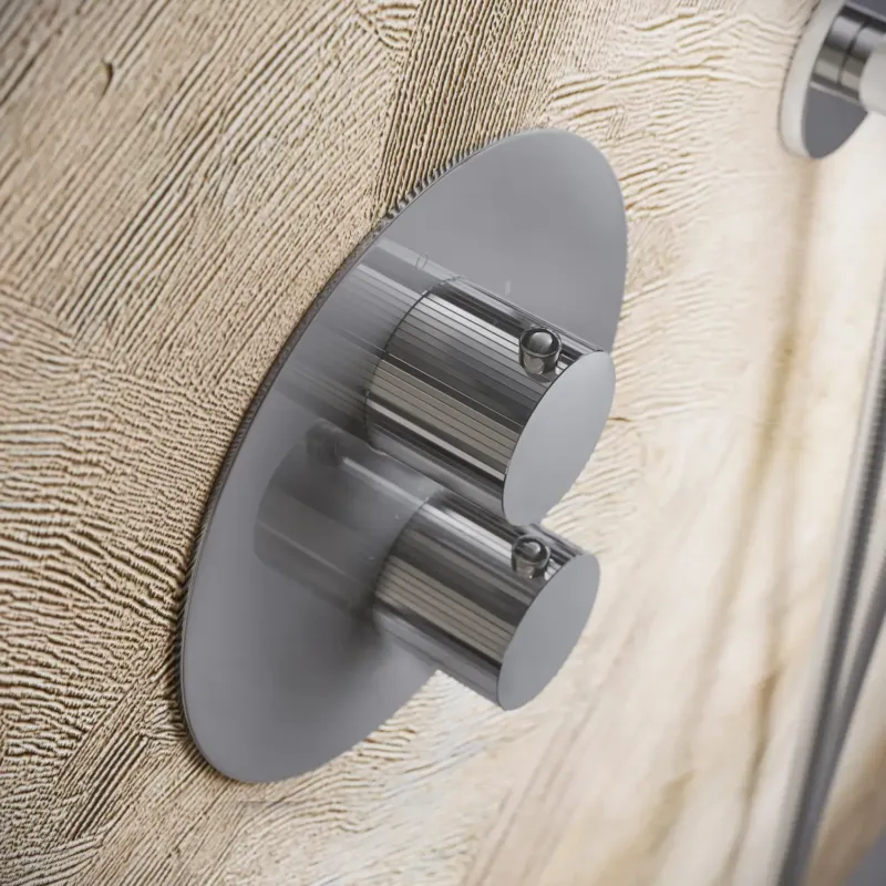 Saniclear Talpa Stripes rond inbouw thermostaat met inbouwdeel chroom Korting