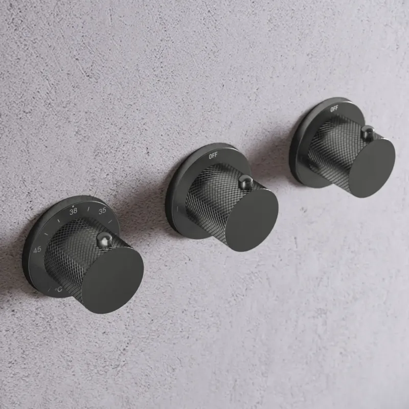 Seizoensaanbieding Saniclear Plus Curved thermostaatkraan afbouwdeel verouderd ijzer - gunmetal