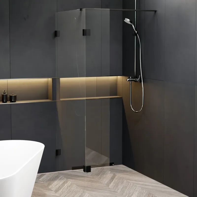 Riho Scandic X400 inloopdouche 135cm zwart mat Snelle Levering