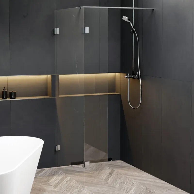 Riho Scandic X402 inloopdouche 140cm met 30cm zijwand chroom Snelle Levering