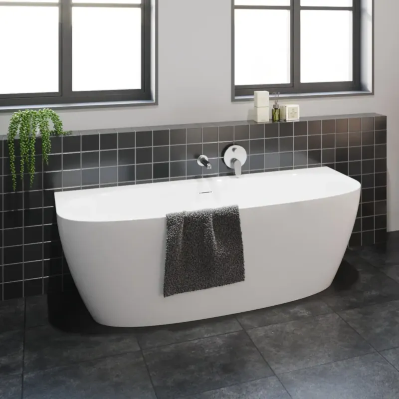 Sanigoods Masala half vrijstaand bad 170x80cm wit glans Must-Have