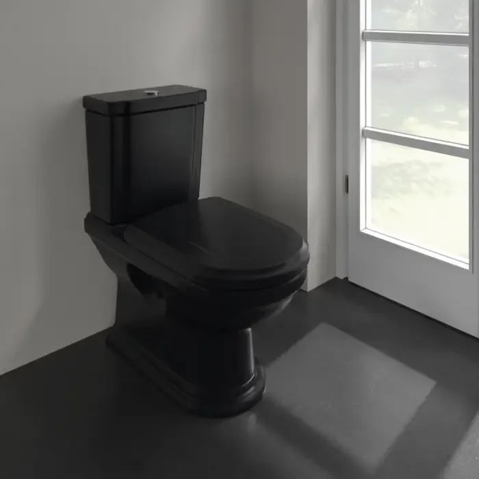 Villeroy & Boch Hommage staand toilet CeramicPlus zwart mat zonder reservoir Lage Prijs
