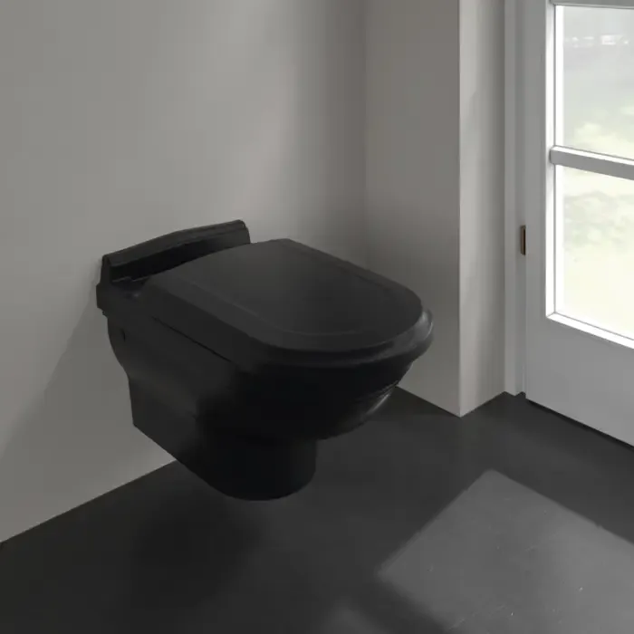 Gecertificeerd Villeroy & Boch Hommage hangend toilet CeramicPlus zwart mat