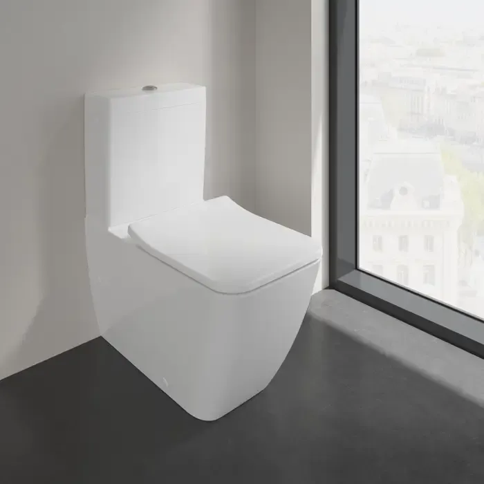 Villeroy & Boch Venticello randloos staand toilet CeramicPlus wit glans zonder reservoir Koopje