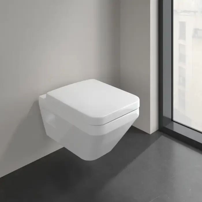 Villeroy & Boch Architectura randloos toilet CeramicPlus met AntiBac en TwistFlush rechthoekig wit glans Finale Uitverkoop