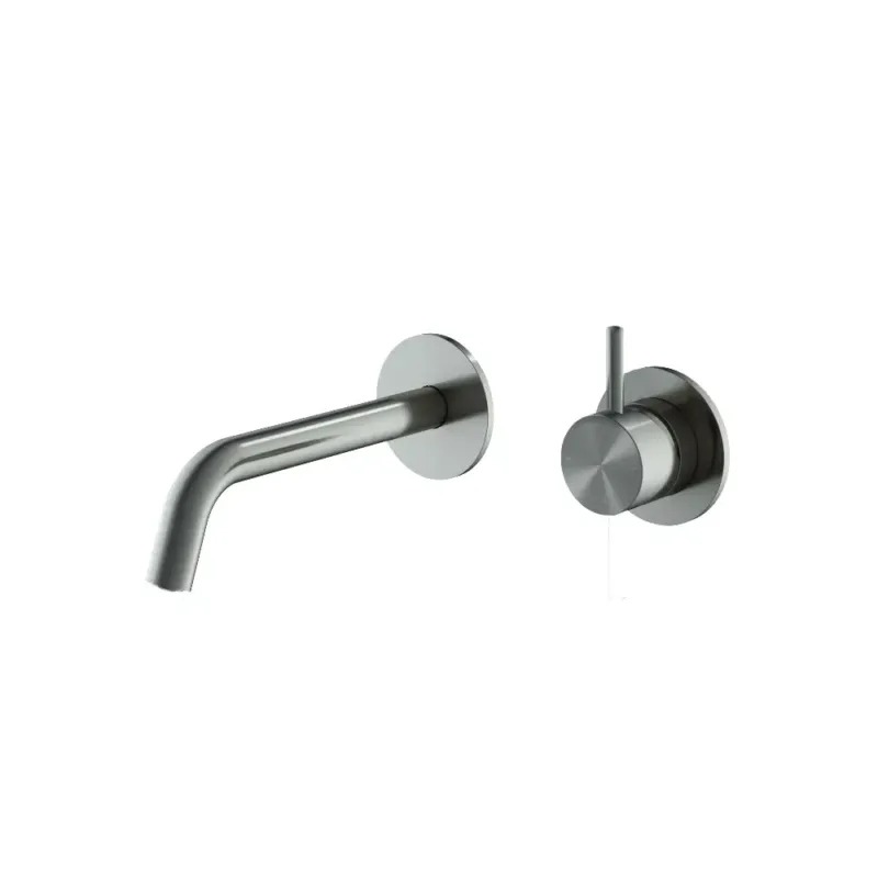 Beperkte Voorraad Hotbath Archie afbouwdeel voor inbouw wastafelmengkraan met 18cm uitloop geborsteld gunmetal PVD