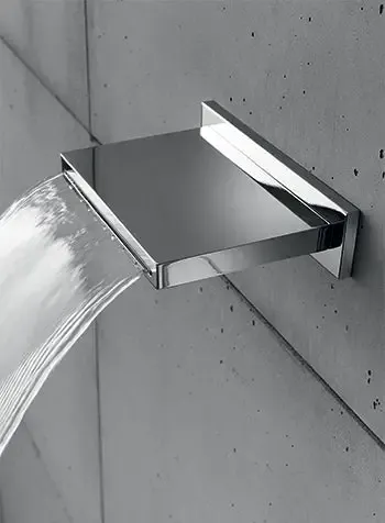 Finale Uitverkoop Hotbath Archie wanduitloop waterval geborsteld gunmetal PVD