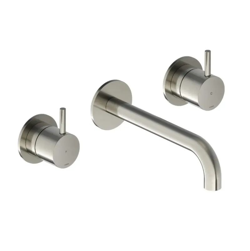 Hotbath Cobber 3-gats inbouw wastafelkraan 18cm geborsteld nikkel Exclusieve Aanbieding