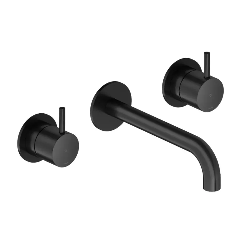 Bestseller Hotbath Cobber 3-gats inbouw wastafelkraan 18cm geborsteld zwart PVD