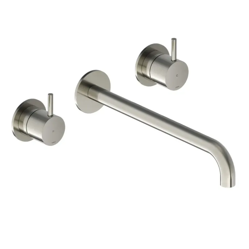 Aanbieding Hotbath Cobber 3-gats inbouw wastafelkraan 25cm geborsteld nikkel