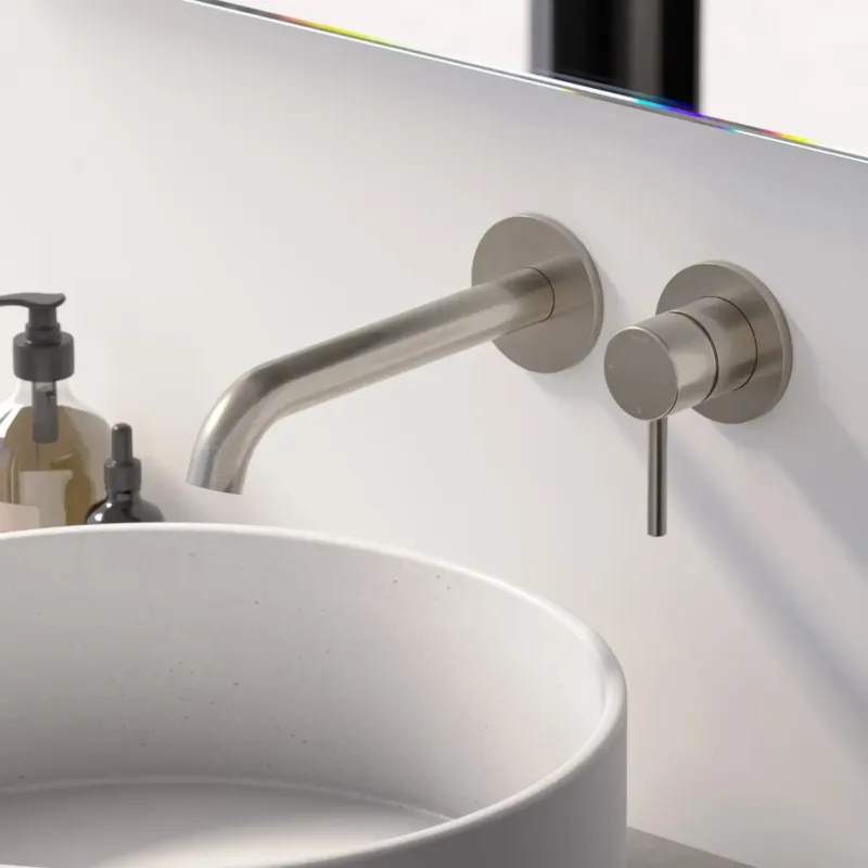 Hotbath Buddy inbouw wastafelkraan 18cm geborsteld nikkel Beperkt Aanbod