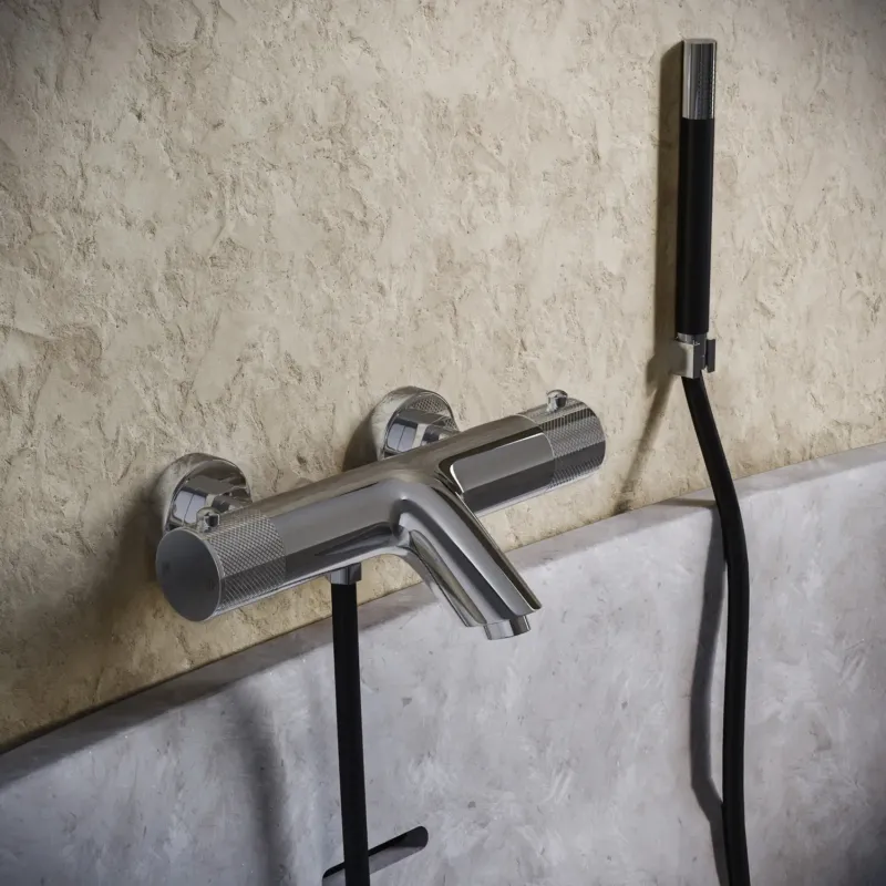 Saniclear Talpa Curved Pro thermostatische opbouw badkraan met handdouche chroom Alleen Vandaag