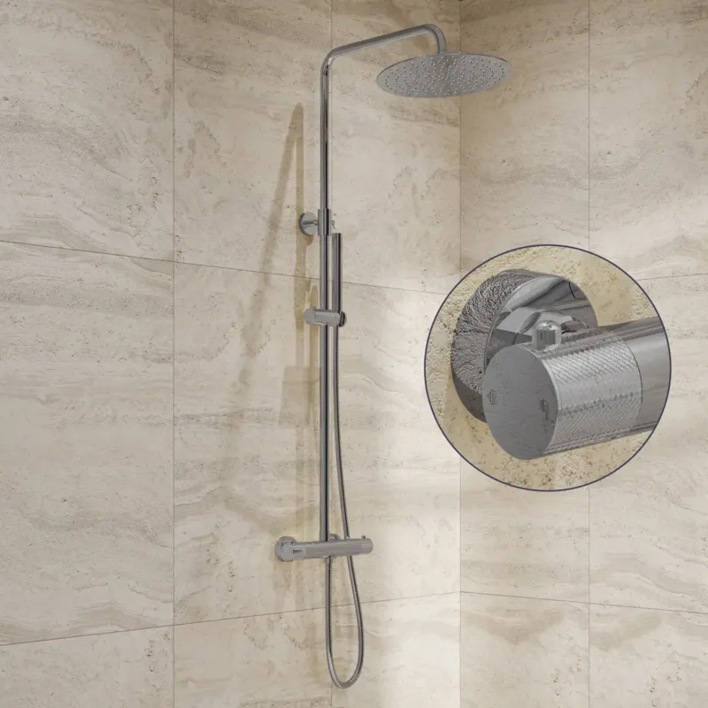 Saniclear Talpa Curved opbouw regendouche chroom met 30cm hoofddouche Rechtstreeks Van De Fabrikant
