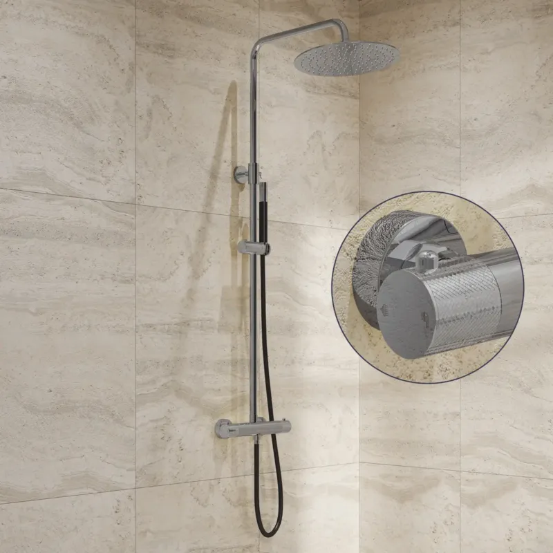 Saniclear Talpa Curved Pro opbouw regendouche chroom met 30cm hoofddouche Superprijs