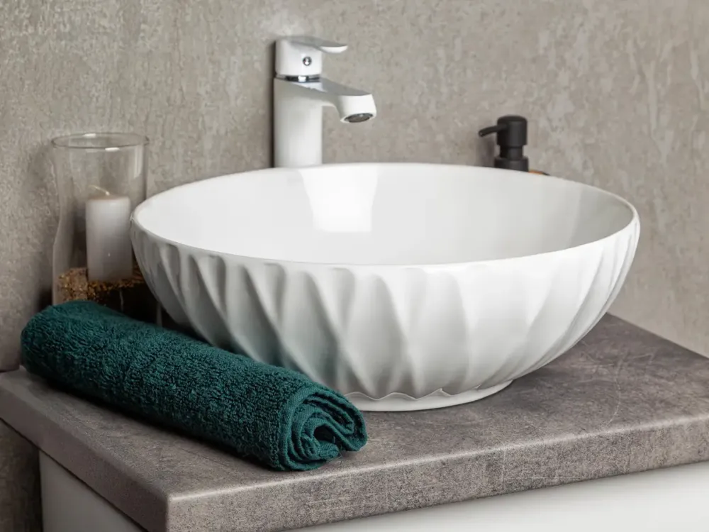 Kerra KR33 waskom rond glans wit 40x40x13cm Dagaanbieding