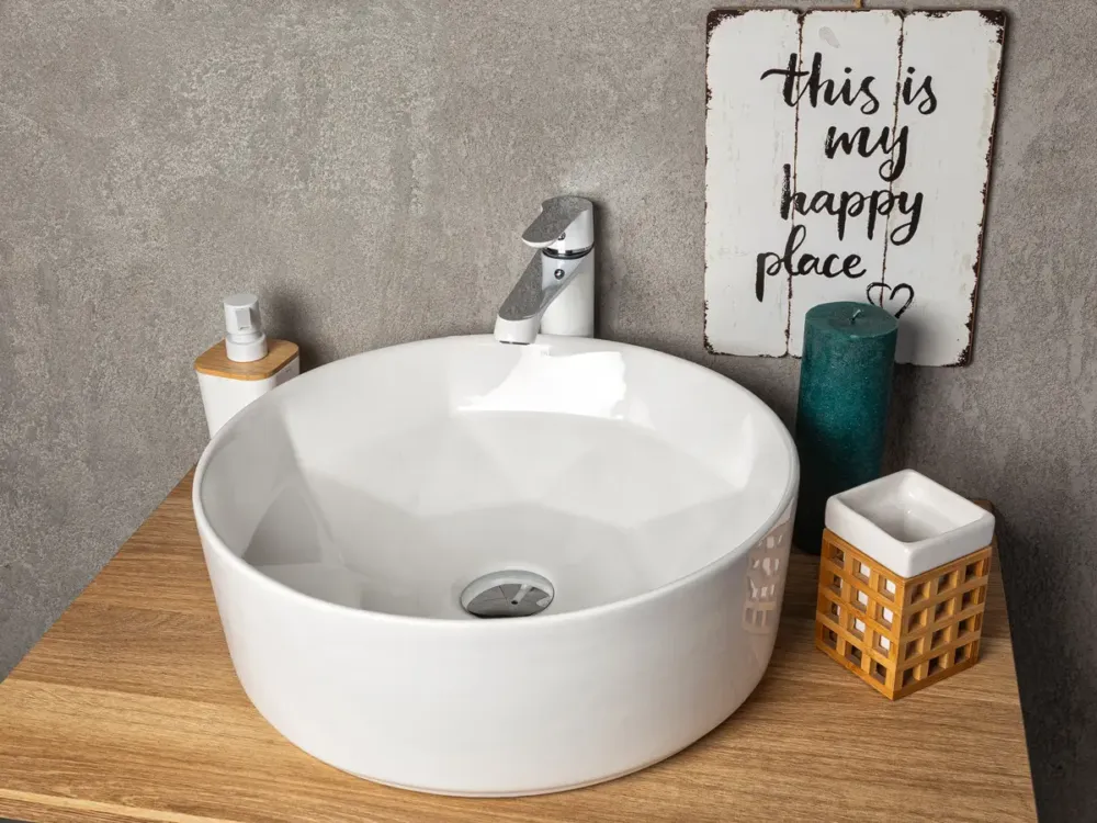 Exclusieve Aanbieding Kerra KR57 waskom rond glans wit 40x40x14cm