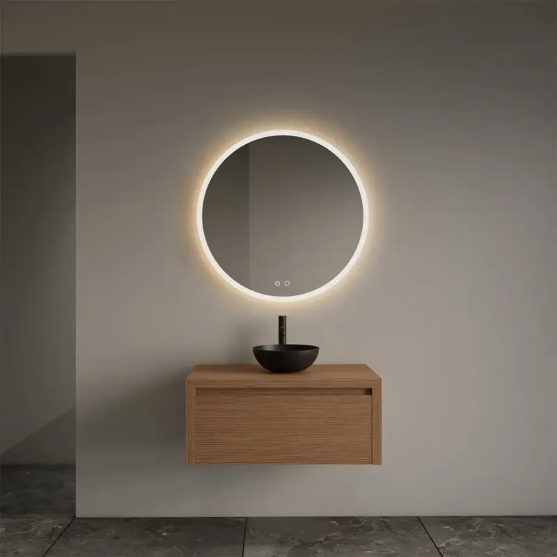 Aanbieding Gliss Design Ares badmeubel 70cm pure met zwarte waskom