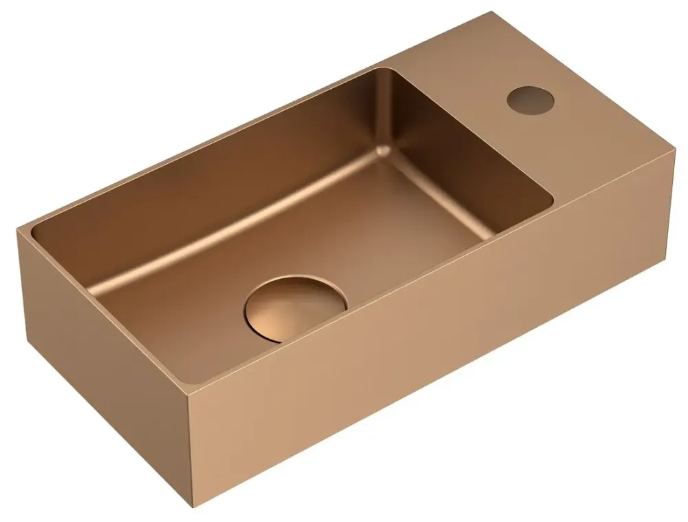 Laatste Kans Sapho Aurum fontein met kraangat 36x18cm rosé goud