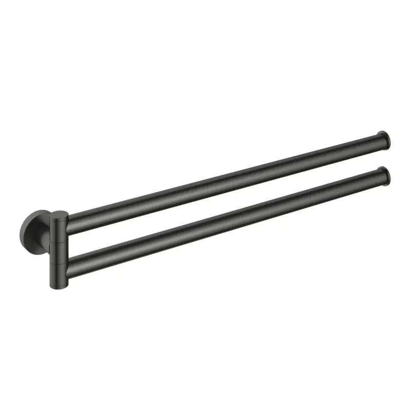 Hotbath &More handdoekhouder draaibaar geborsteld zwart PVD Merkproduct