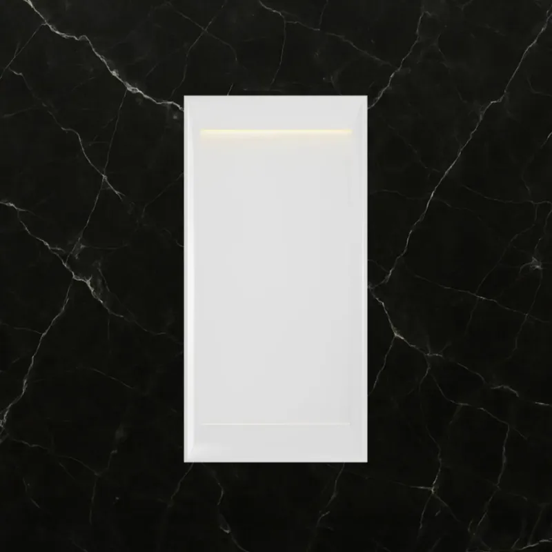Dagaanbieding Hotbath &More frameless inbouwnis met verlichting 30x15x10cm wit mat
