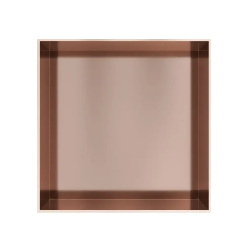 Gereduceerde Prijs Hotbath &More frameless inbouwnis 30x30x10cm geborsteld koper PVD