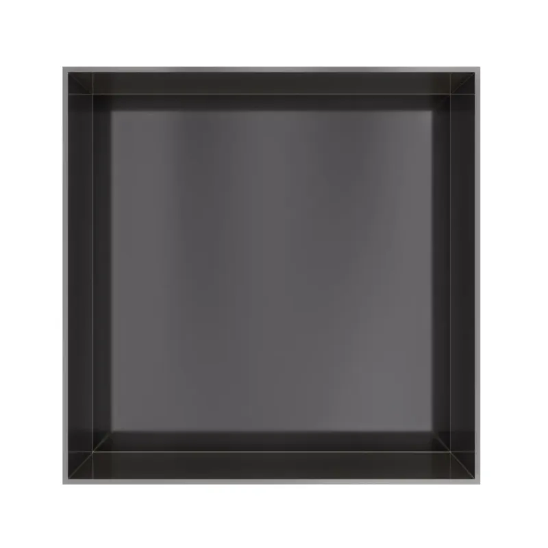 Hotbath &More frameless inbouwnis 30x30x10cm geborsteld zwart PVD Aanbieding