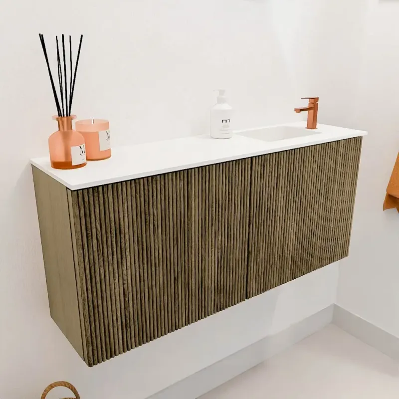 Exclusieve Aanbieding Mondiaz Joya 90cm toiletmeubel dusk met wastafel faye rechts 1 kraangat talc