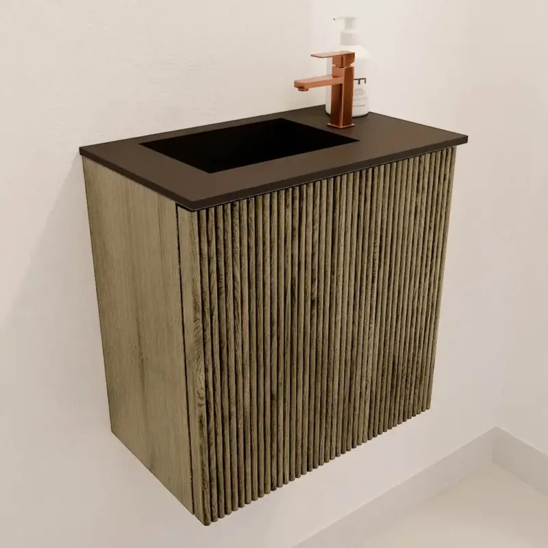 Mondiaz Joya 40cm toiletmeubel dusk met wastafel faye links 1 kraangat urban Express Levering