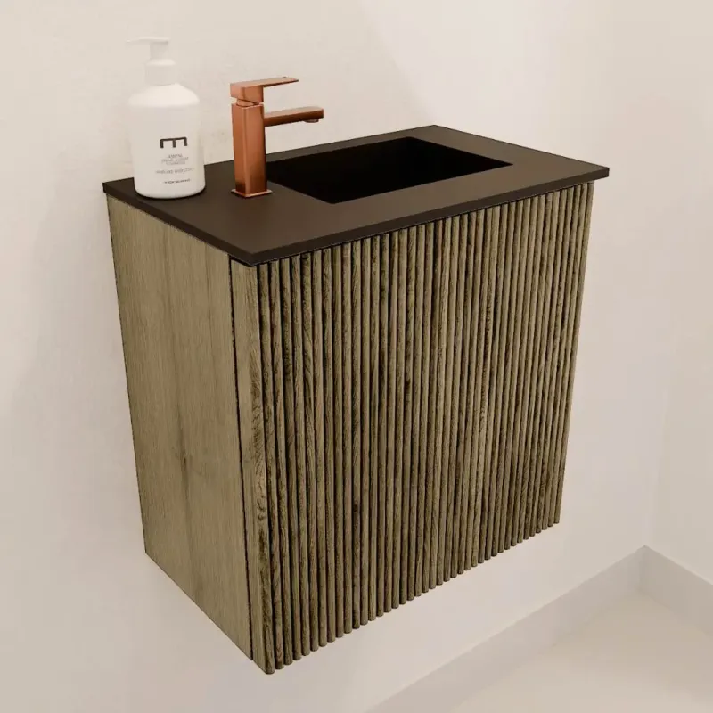 Exclusieve Aanbieding Mondiaz Joya 40cm toiletmeubel dusk met wastafel faye rechts 1 kraangat urban